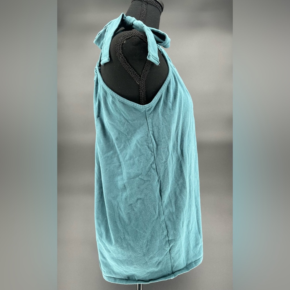 #79- BiBi One-Shoulder Teal Blue Top Size M - Picture 2 of 7